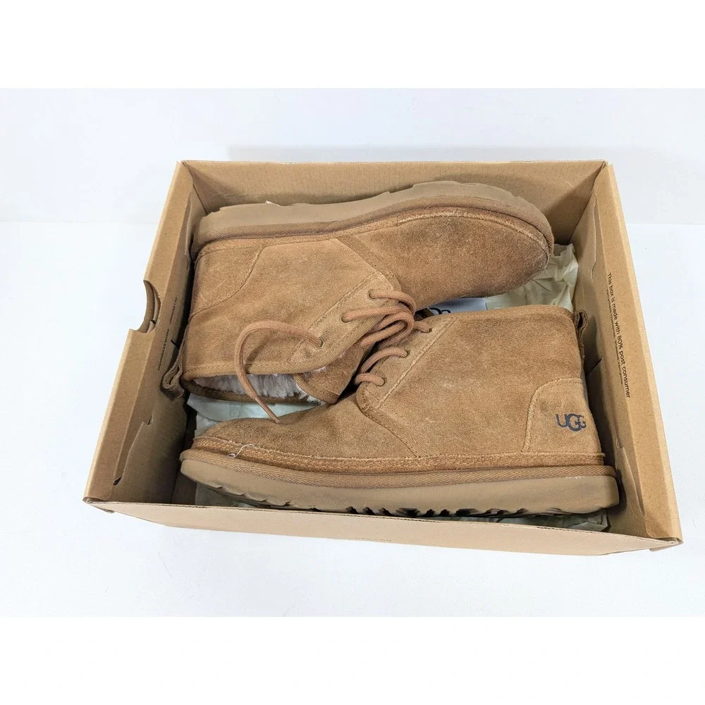 UGG Neumel II Chestnut Suede Lace Up Boots 1017320K‎ Kids Size 5 Brown